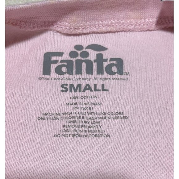 Women's Fanta Retro Graphic T-shirt Short-Sleeve, Pink, Size Small, New - Picture 4 of 8